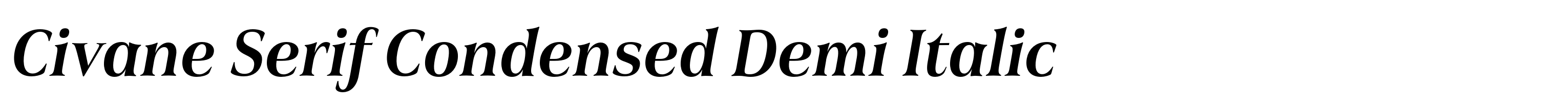 Civane Serif Condensed Demi Italic